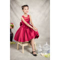 Christmas Eve clothes red christmas models children clothing for new year one piece big red bow dresses wholesale